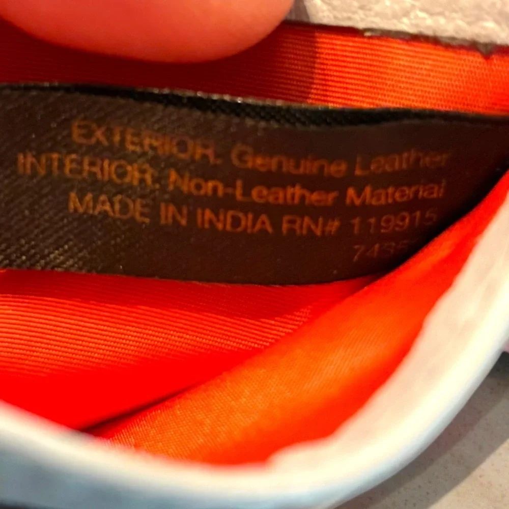 Mundi Margot‎ Genuine Calfskin Leather Card Case Wallet Tri-Color Nordstrom NEW